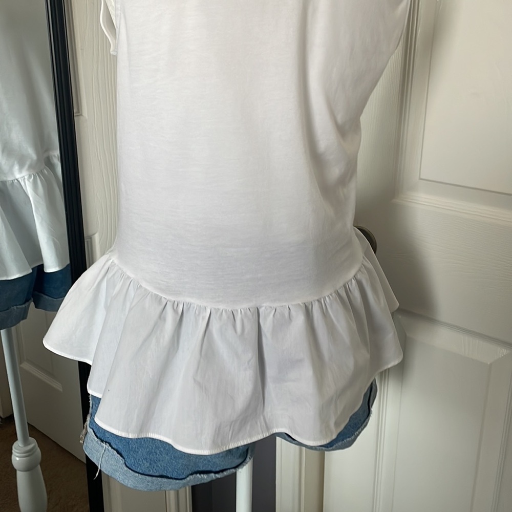 Banana Republic peplum white top - Picture 6 of 7